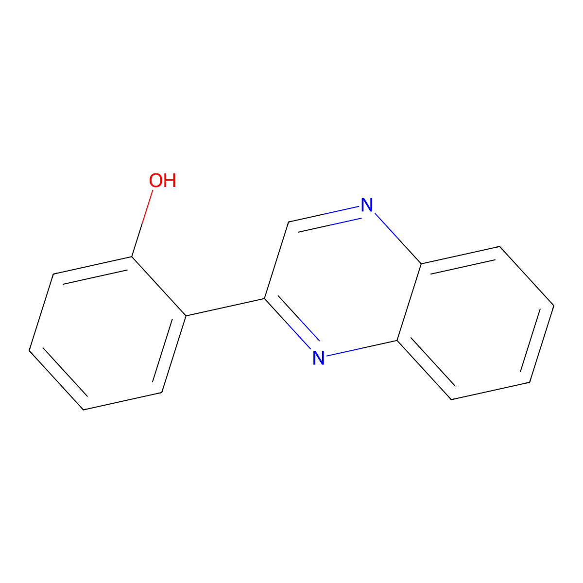 2-(2-Quinoxalinyl)phenol molecular structure, CAS 17392-20-0