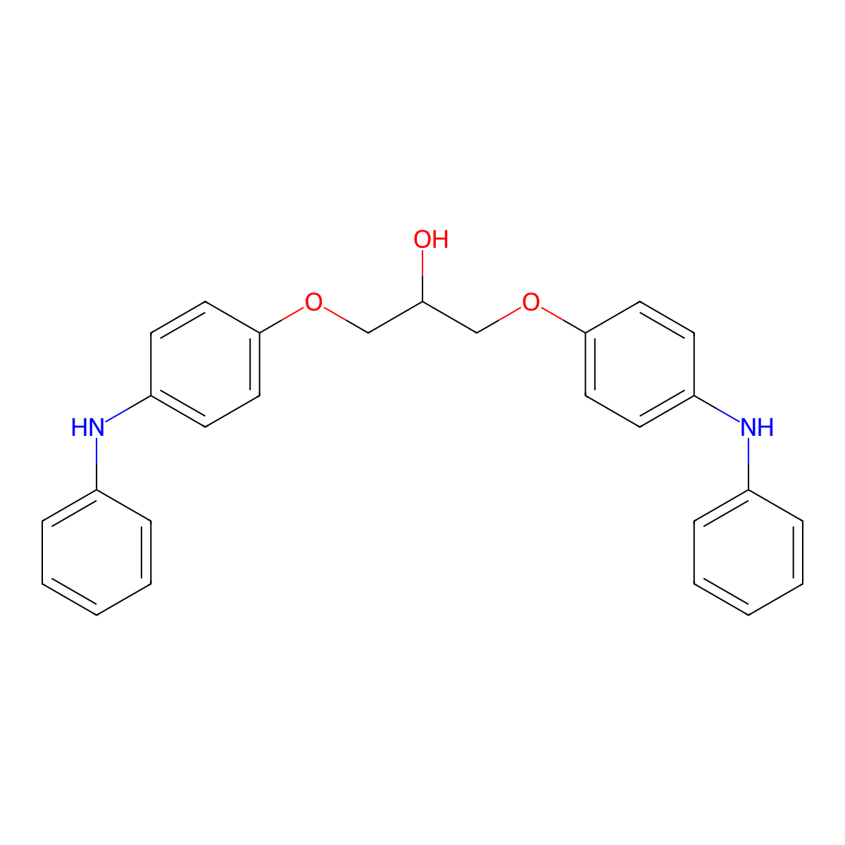 1,3-Bis(p-anilinophenoxy)-2-propanol molecular structure, CAS 17392-41-5