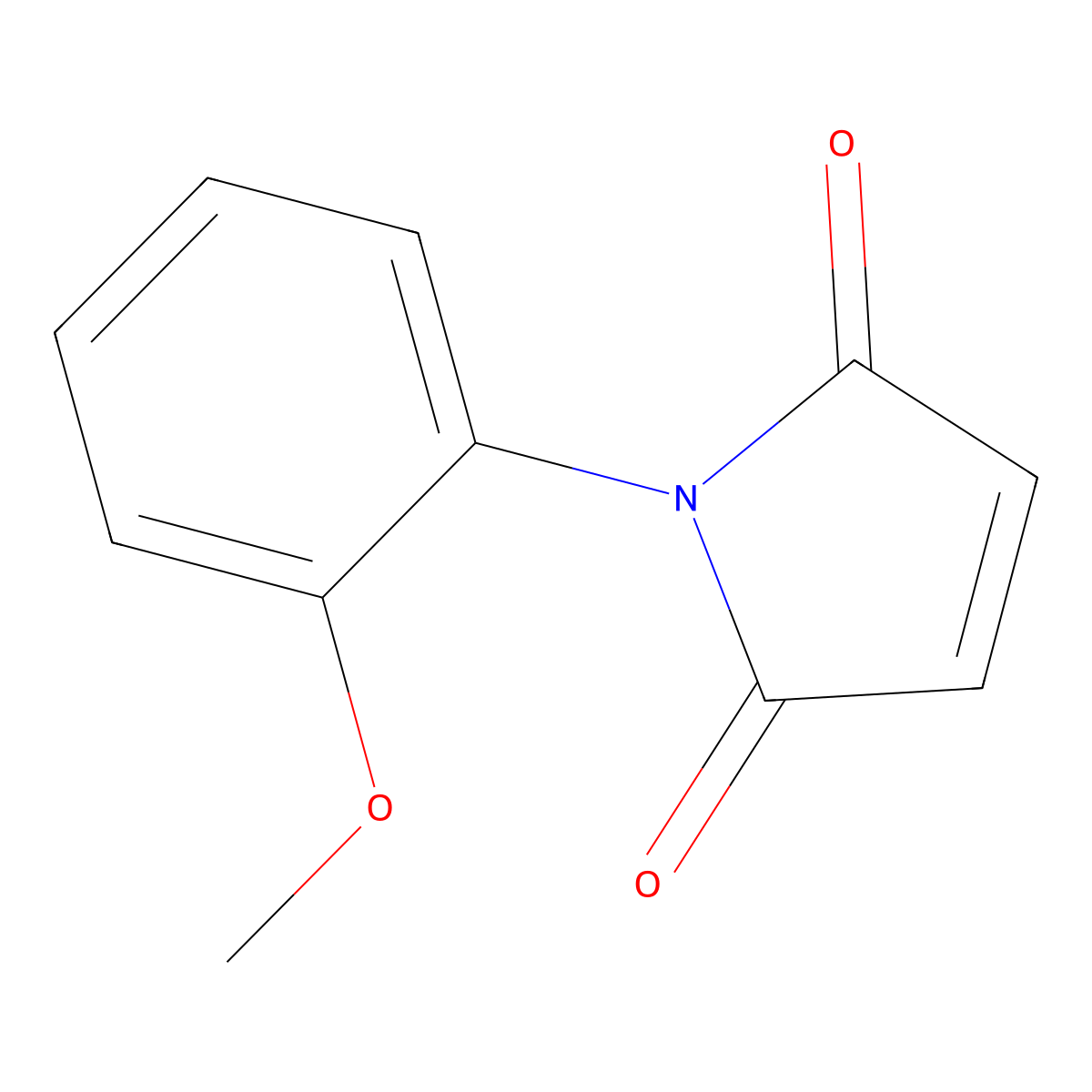 N-(2-Methoxyphenyl)maleimide molecular structure, CAS 17392-68-6
