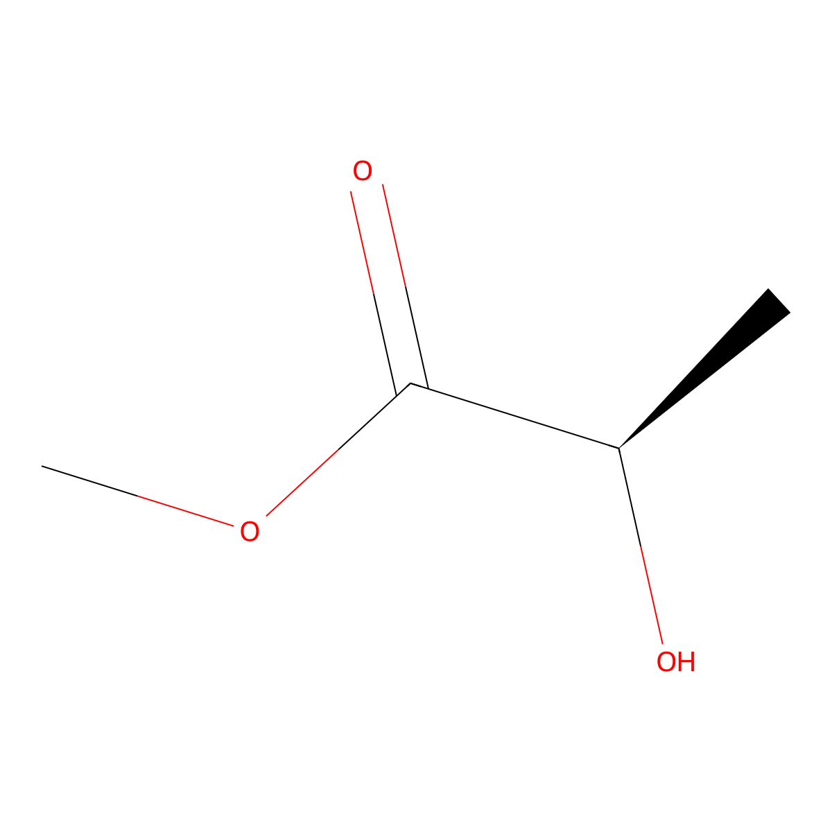 (+)-Methyl lactate molecular structure, CAS 17392-83-5