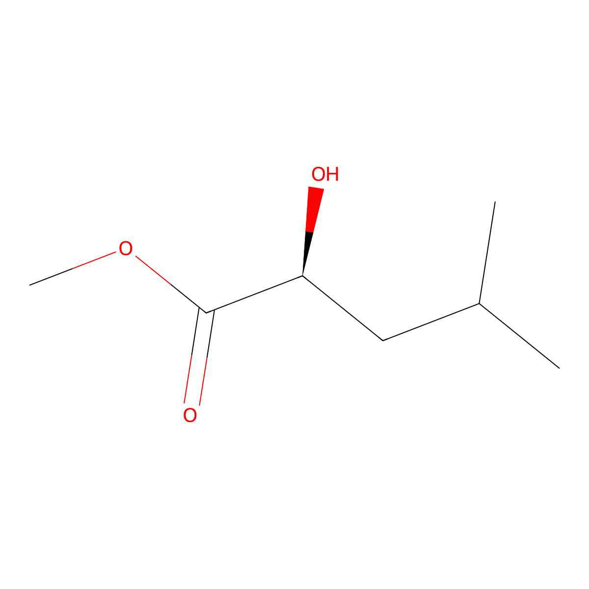 Methyl (2S)-2-hydroxy-4-methylpentanoate molecular structure, CAS 17392-84-6