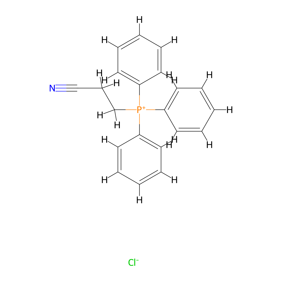 (2-Cyanoethyl)triphenylphosphonium chloride molecular structure, CAS 173921-12-5