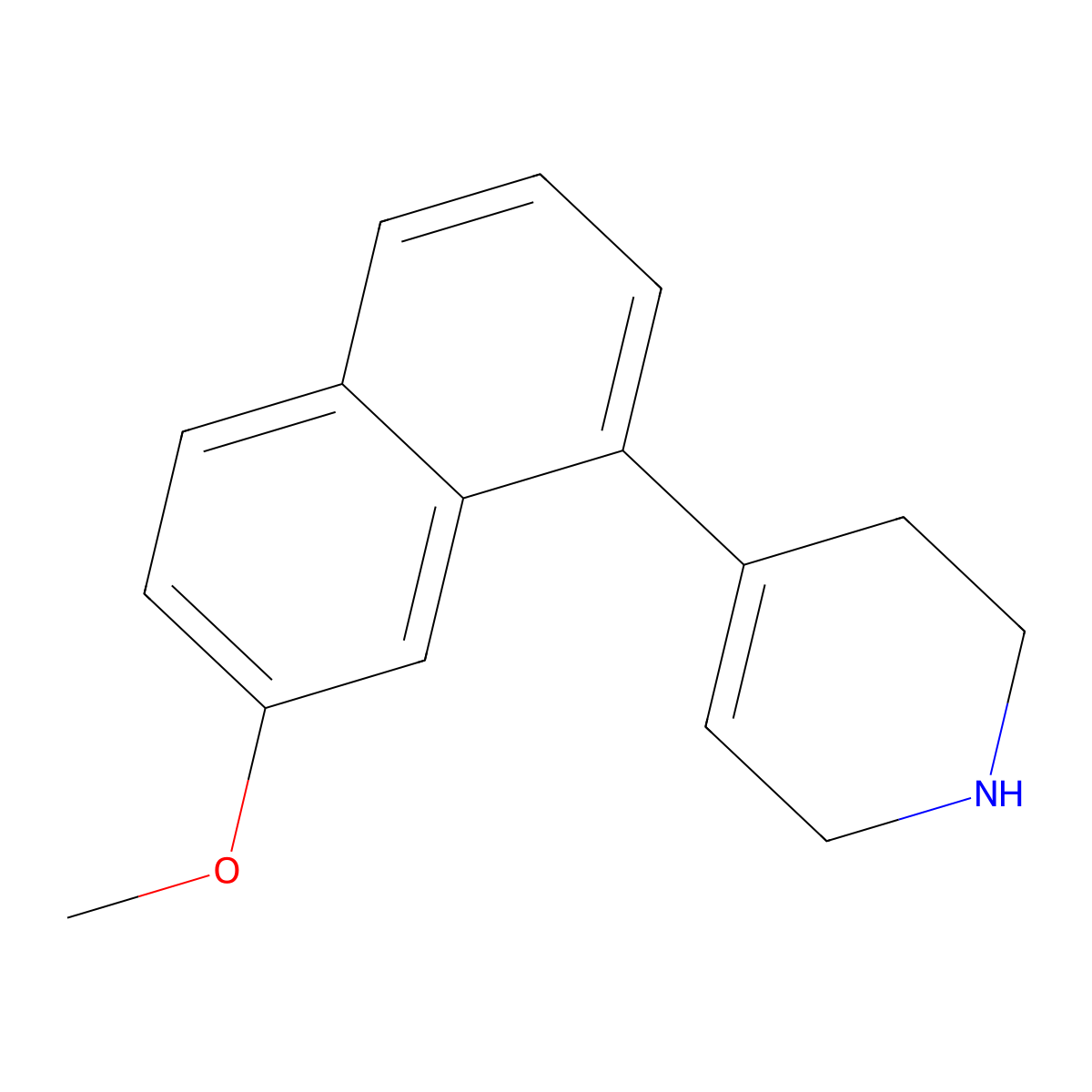 4-(7-Methoxynaphthalen-1-yl)-1,2,3,6-tetrahydropyridine molecular structure, CAS 173921-33-0