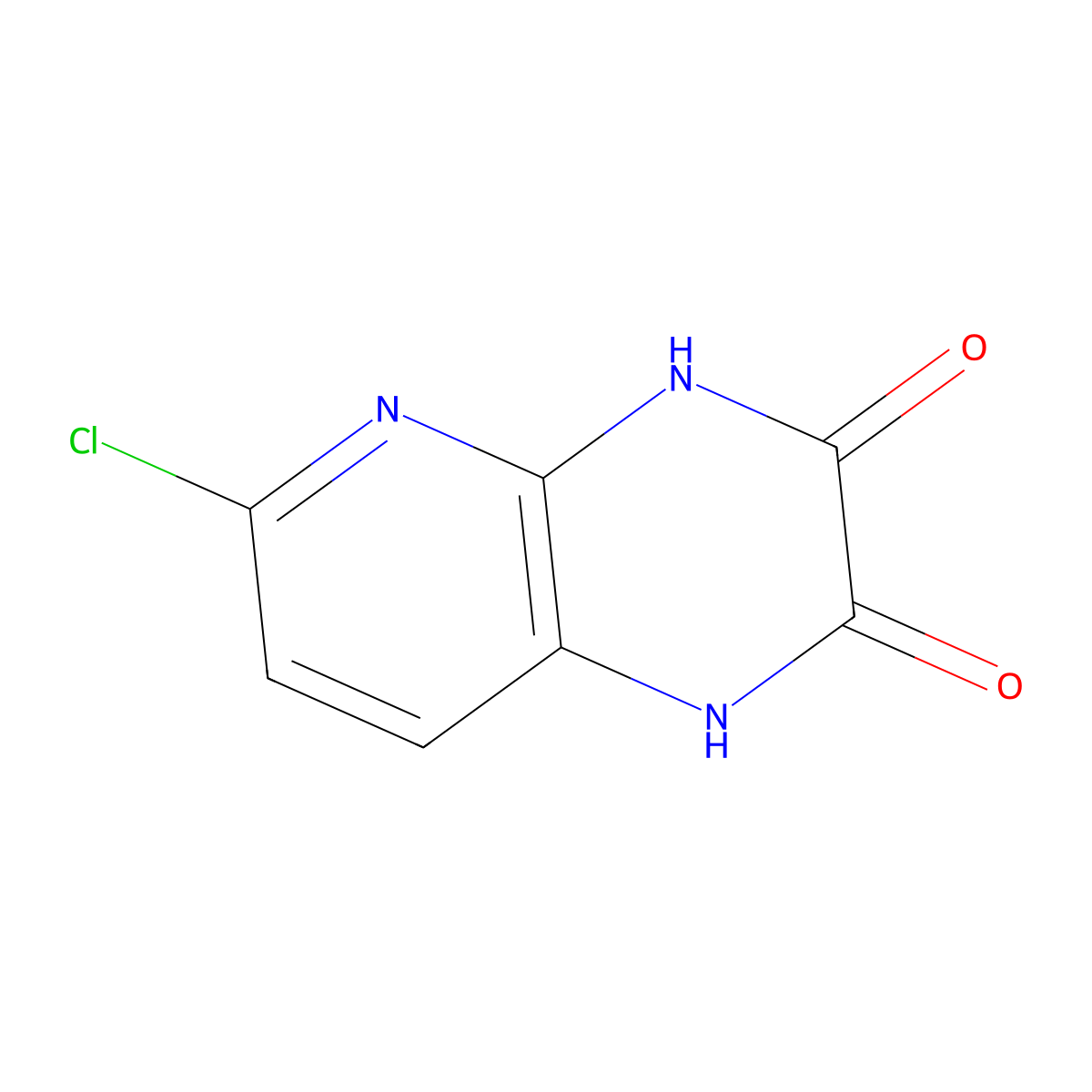 Pyrido[2,3-b]pyrazine-2,3-dione, 6-chloro-1,4-dihydro- molecular structure, CAS 173930-57-9