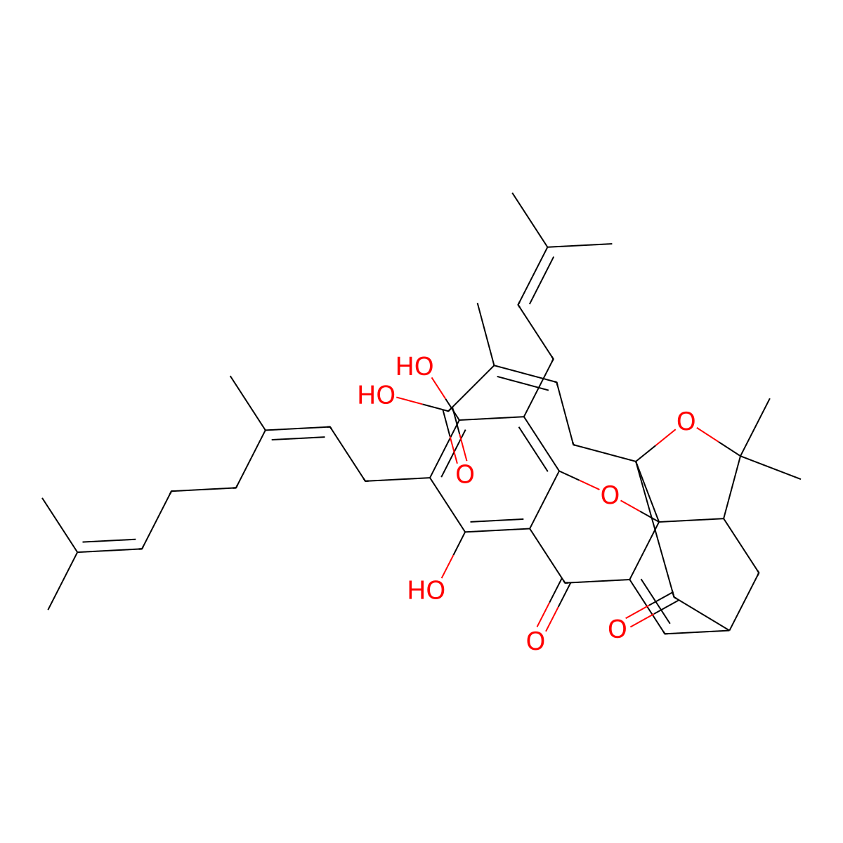 Gambogenic Acid molecular structure, CAS 173932-75-7