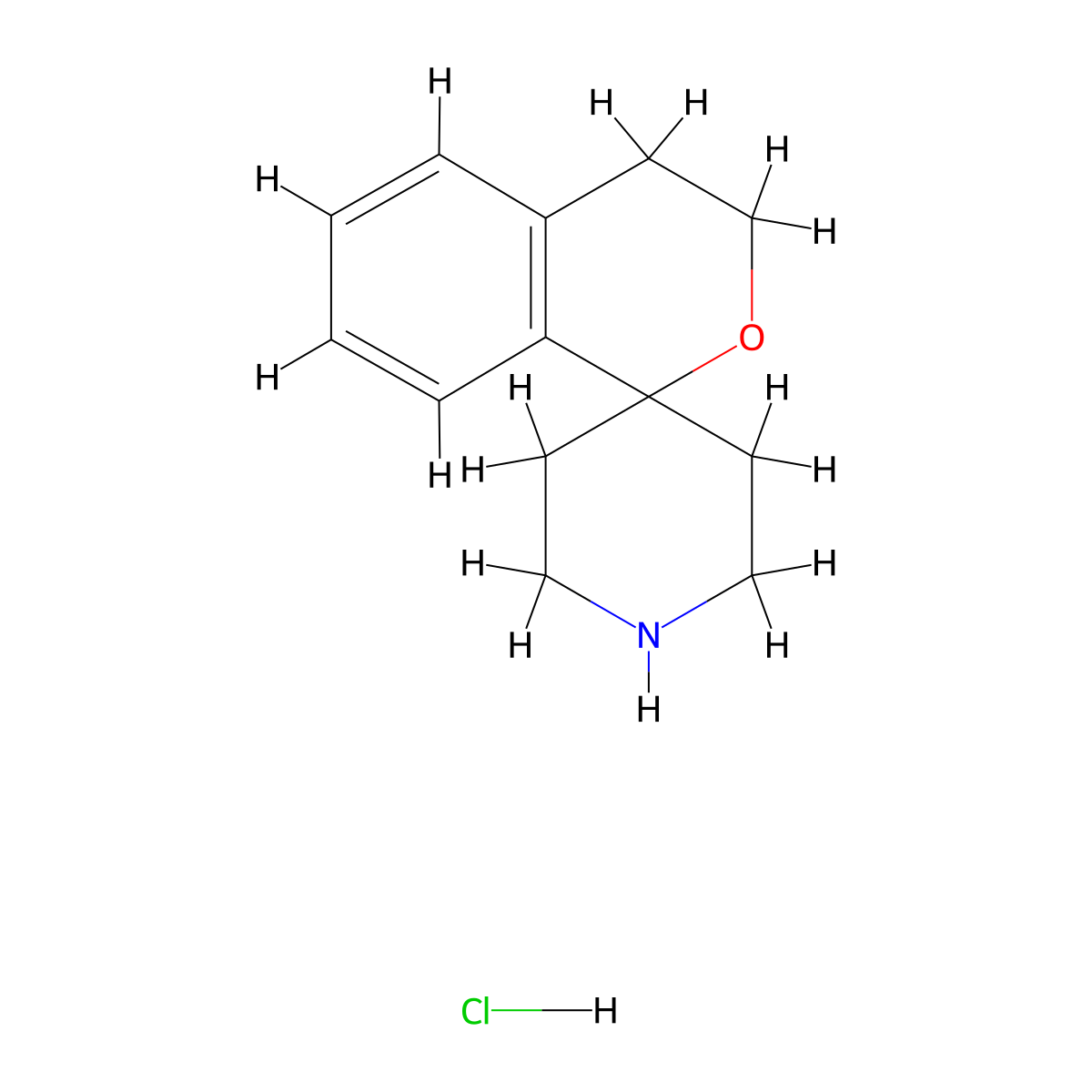 Spiro[isochroman-1,4'-piperidine] hydrochloride molecular structure, CAS 173943-98-1