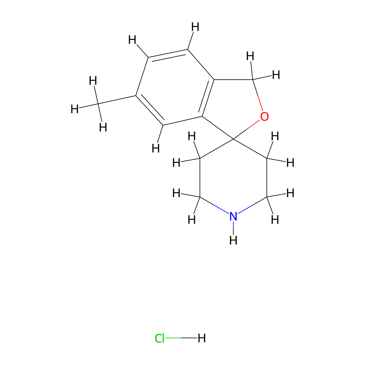 6-Methyl-3H-spiro[isobenzofuran-1,4'-piperidine] hydrochloride molecular structure, CAS 173943-99-2
