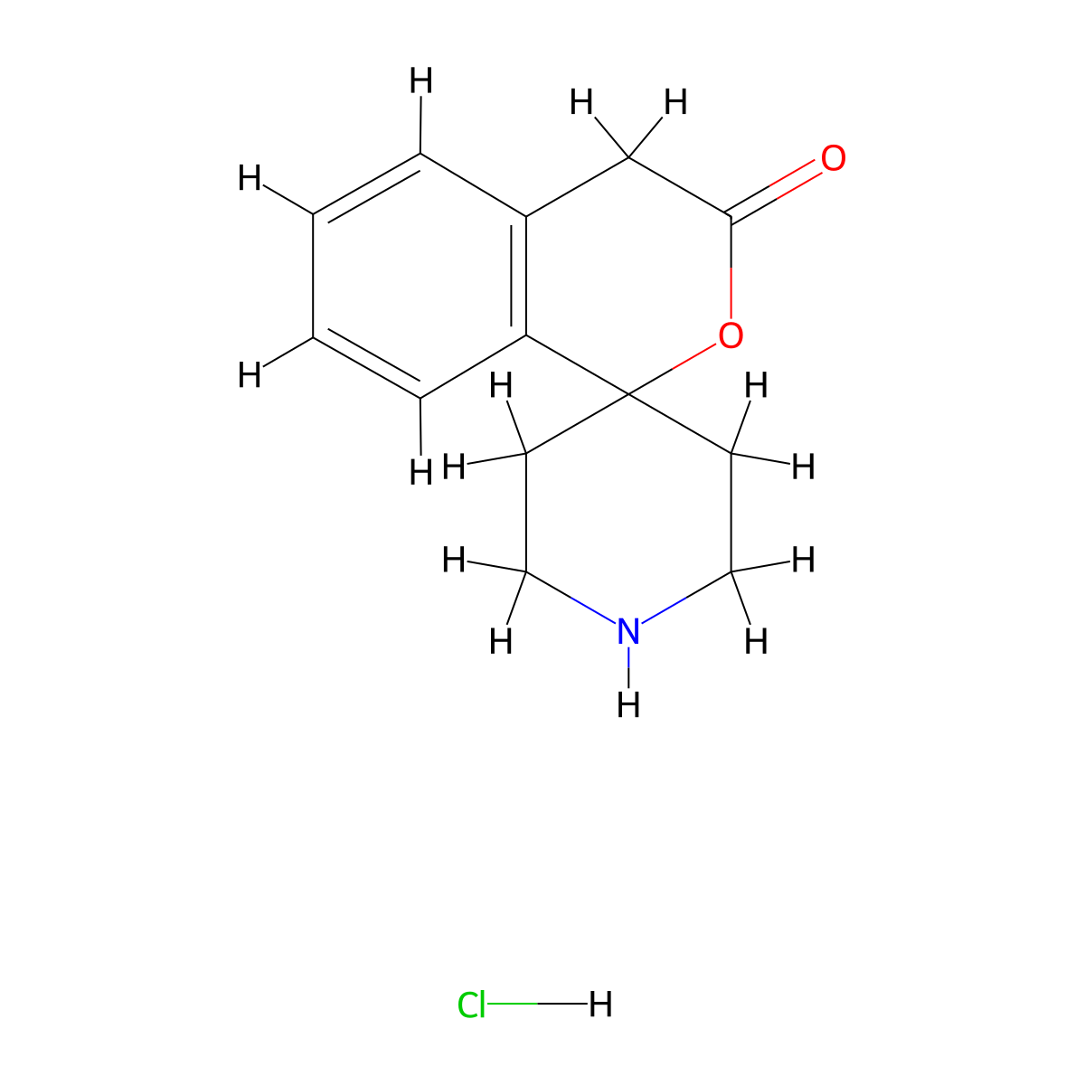 Spiro[isochroman-1,4'-piperidin]-3-one hydrochloride molecular structure, CAS 173944-52-0