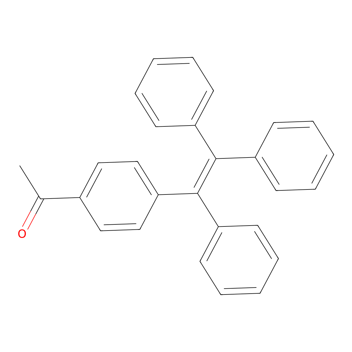 1-[4-(1,2,2-Triphenylethenyl)phenyl]ethanone molecular structure, CAS 173948-86-2
