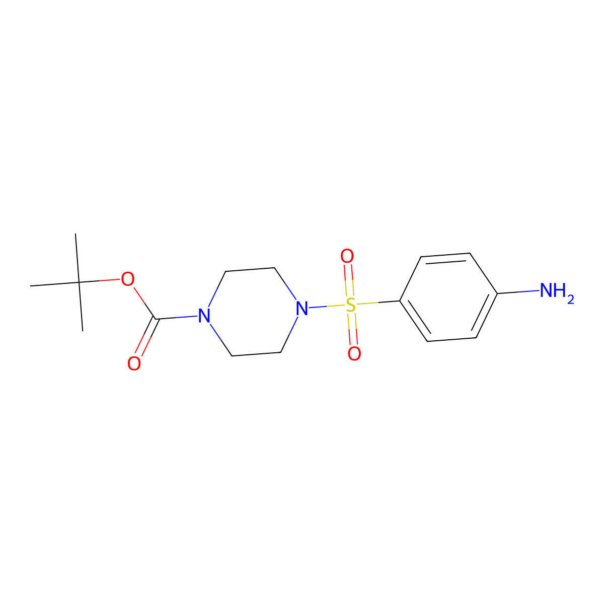 tert-Butyl 4-(4-aminophenylsulfonyl)piperazine-1-carboxylate molecular structure, CAS 173951-84-3