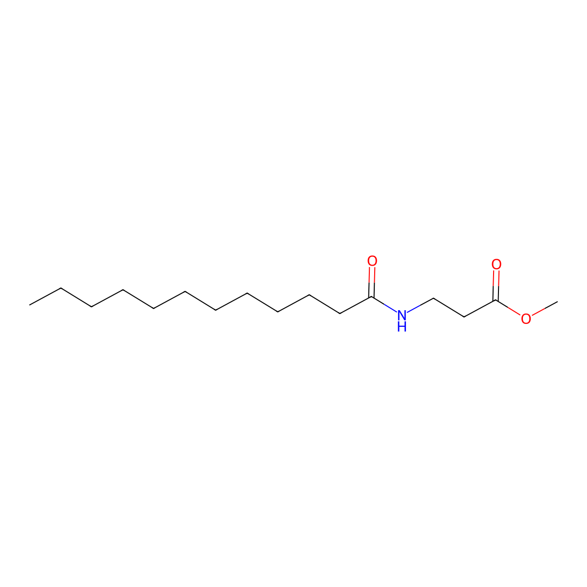 Methyl 3-dodecanamidopropanoate molecular structure, CAS 173953-13-4