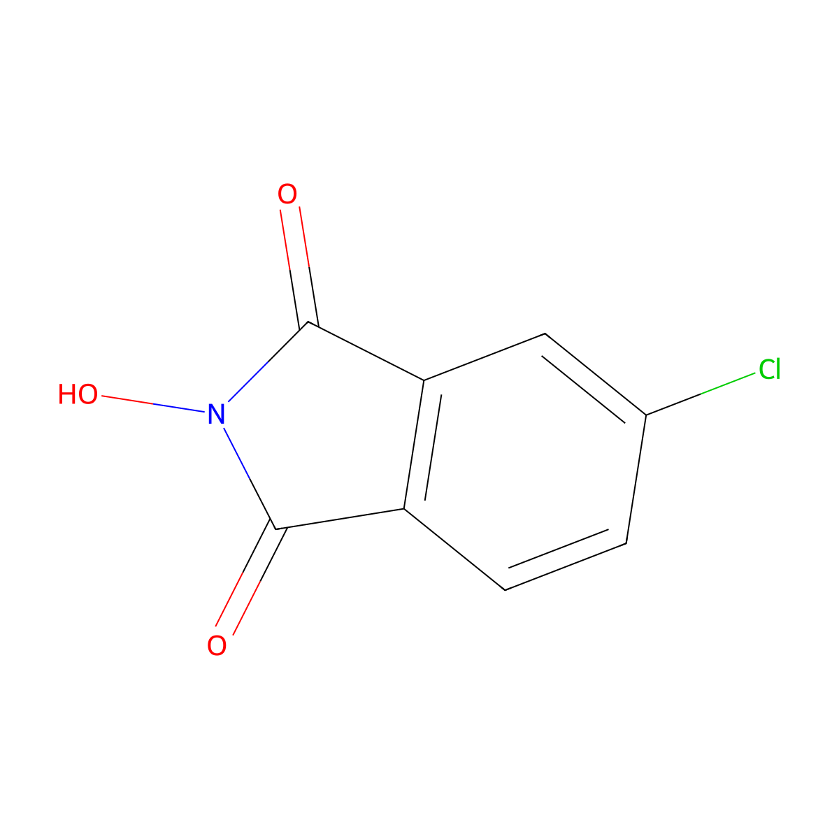 5-Chloro-2-hydroxy-1H-isoindole-1,3(2H)-dione molecular structure, CAS 173962-58-8