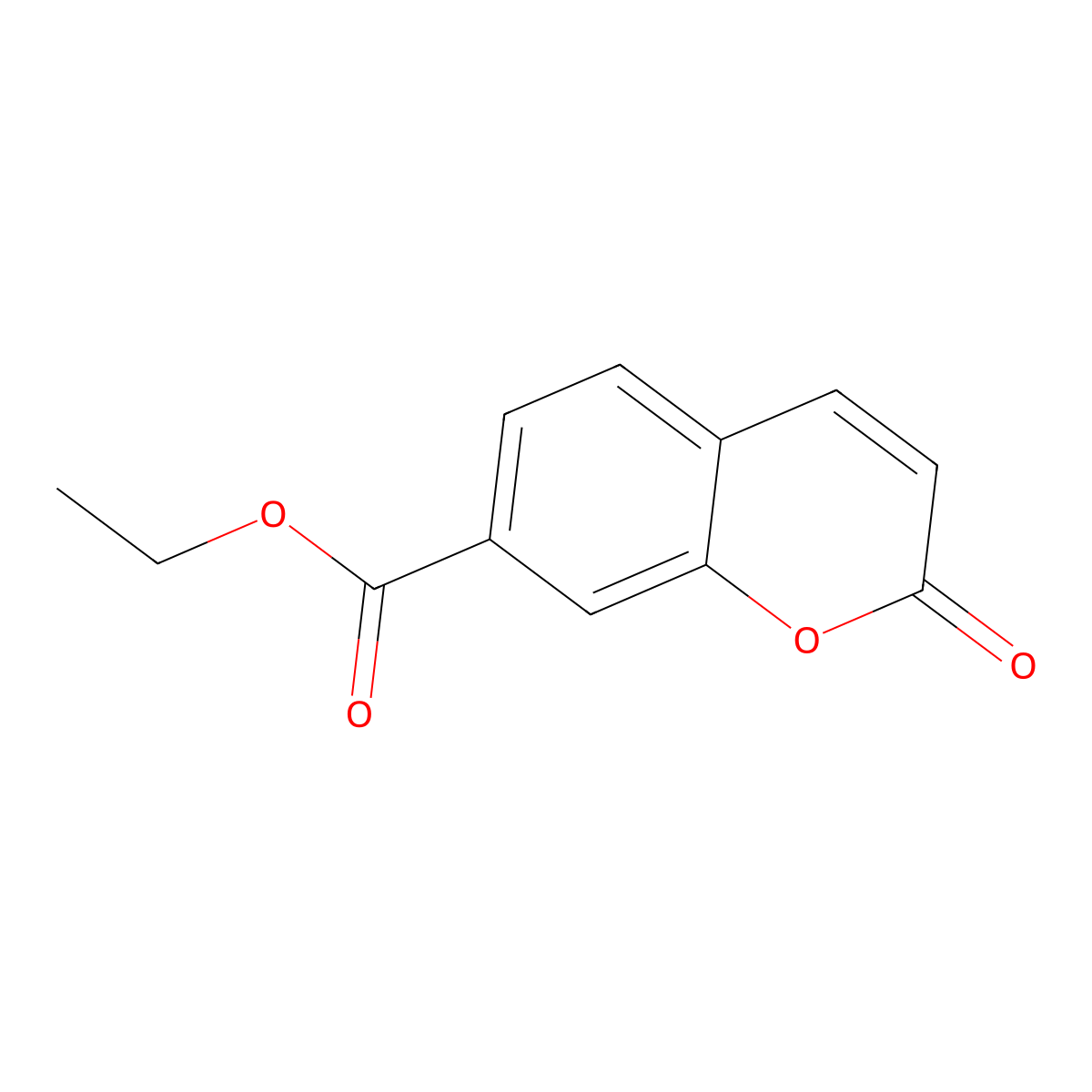 Ethyl 2-oxo-2H-chromene-7-carboxylate molecular structure, CAS 17397-72-7