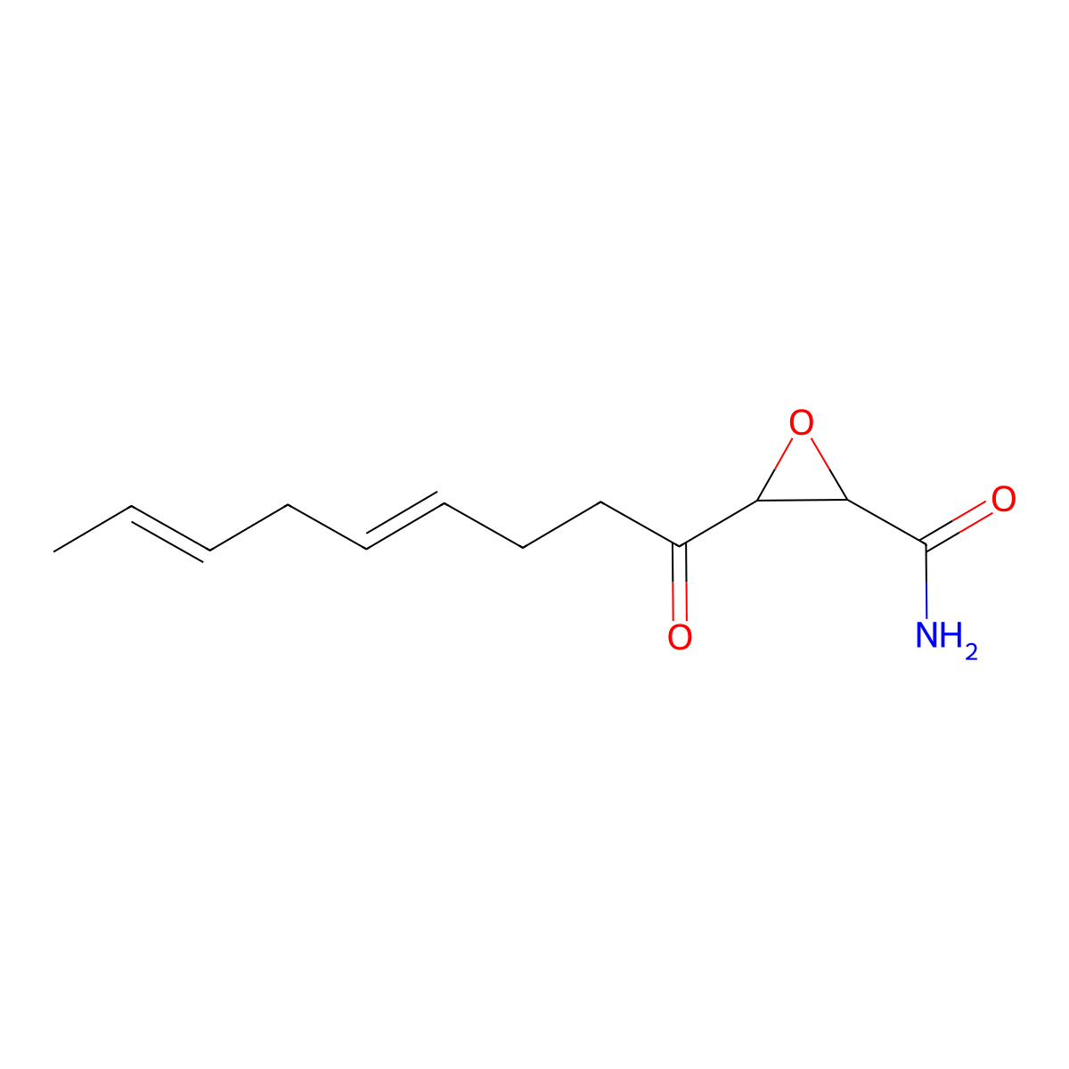 Cerulenin molecular structure, CAS 17397-89-6