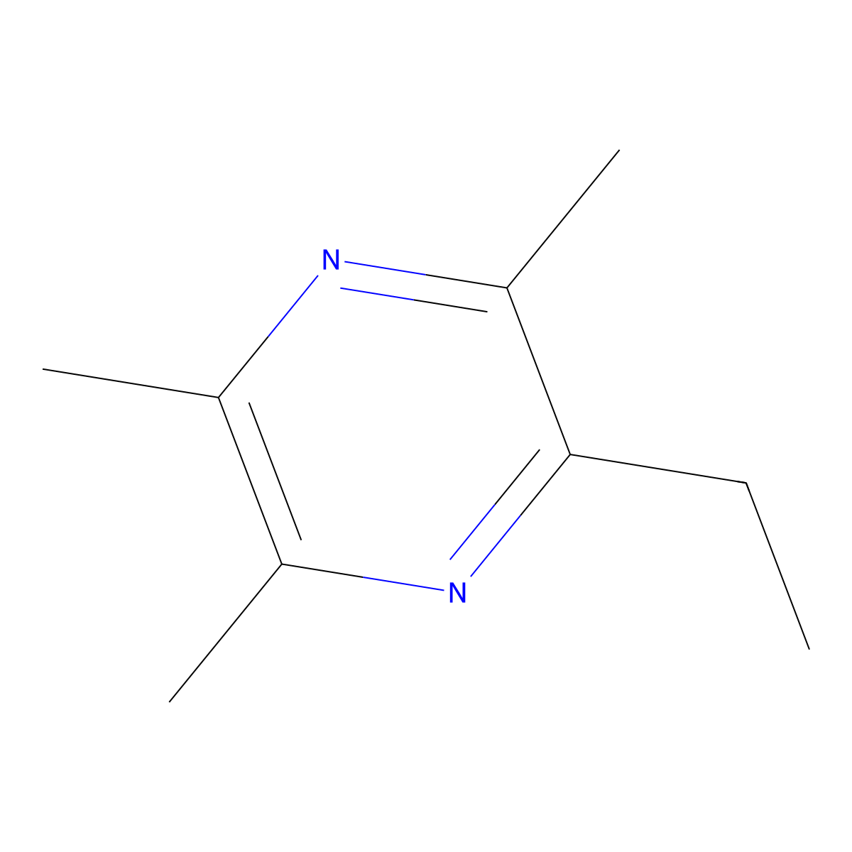 2-Ethyl-3,5,6-trimethylpyrazine molecular structure, CAS 17398-16-2