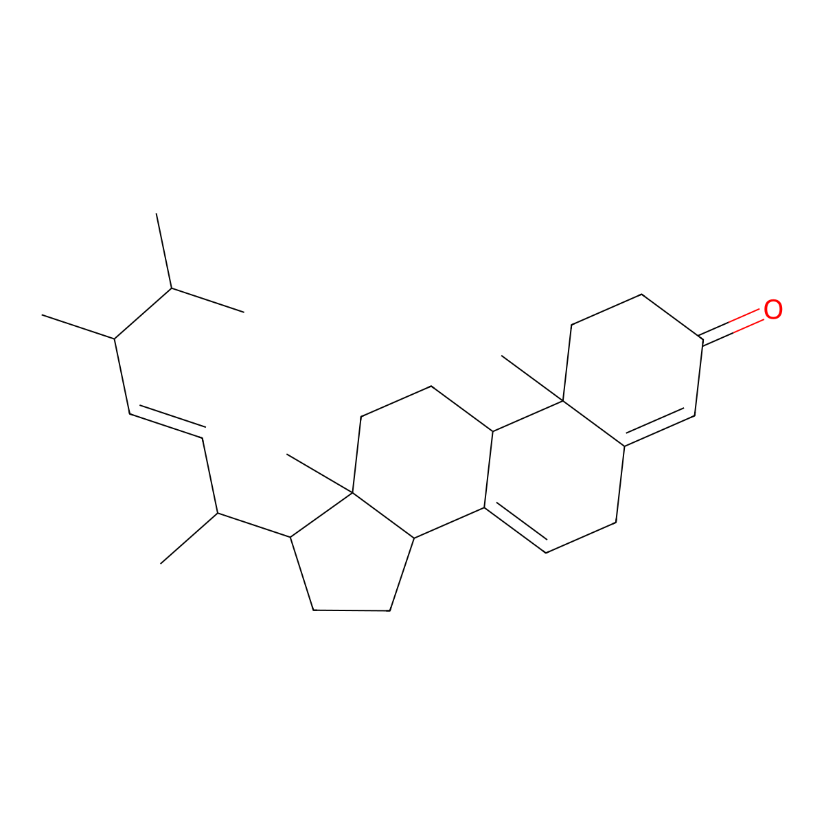 Ergosterone molecular structure, CAS 17398-57-1