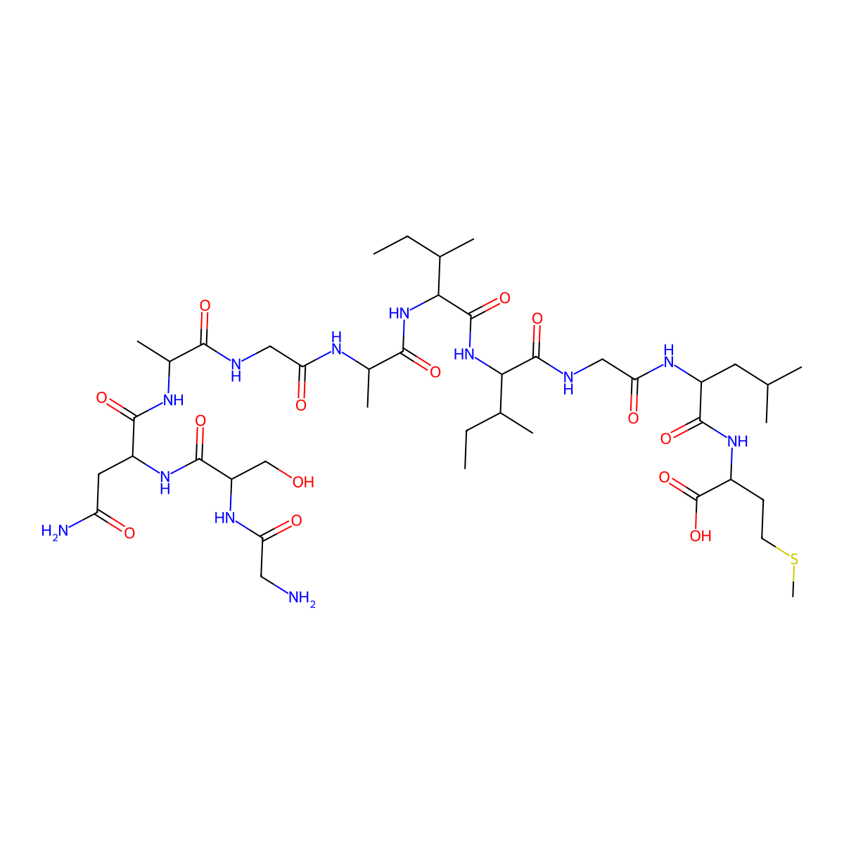 Beta Amyloid (25-35) [Ala28] molecular structure, CAS 173993-86-7