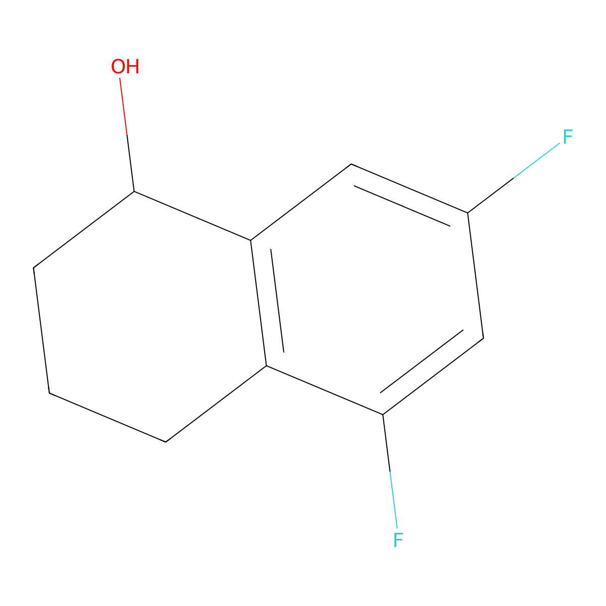 5,7-Difluoro-1,2,3,4-tetrahydronaphthalen-1-ol molecular structure, CAS 173996-16-2