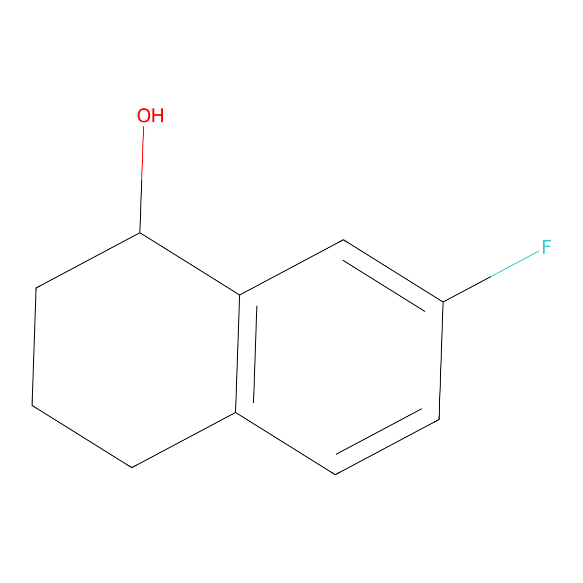 7-Fluoro-1,2,3,4-tetrahydronaphthalen-1-ol molecular structure, CAS 173996-18-4