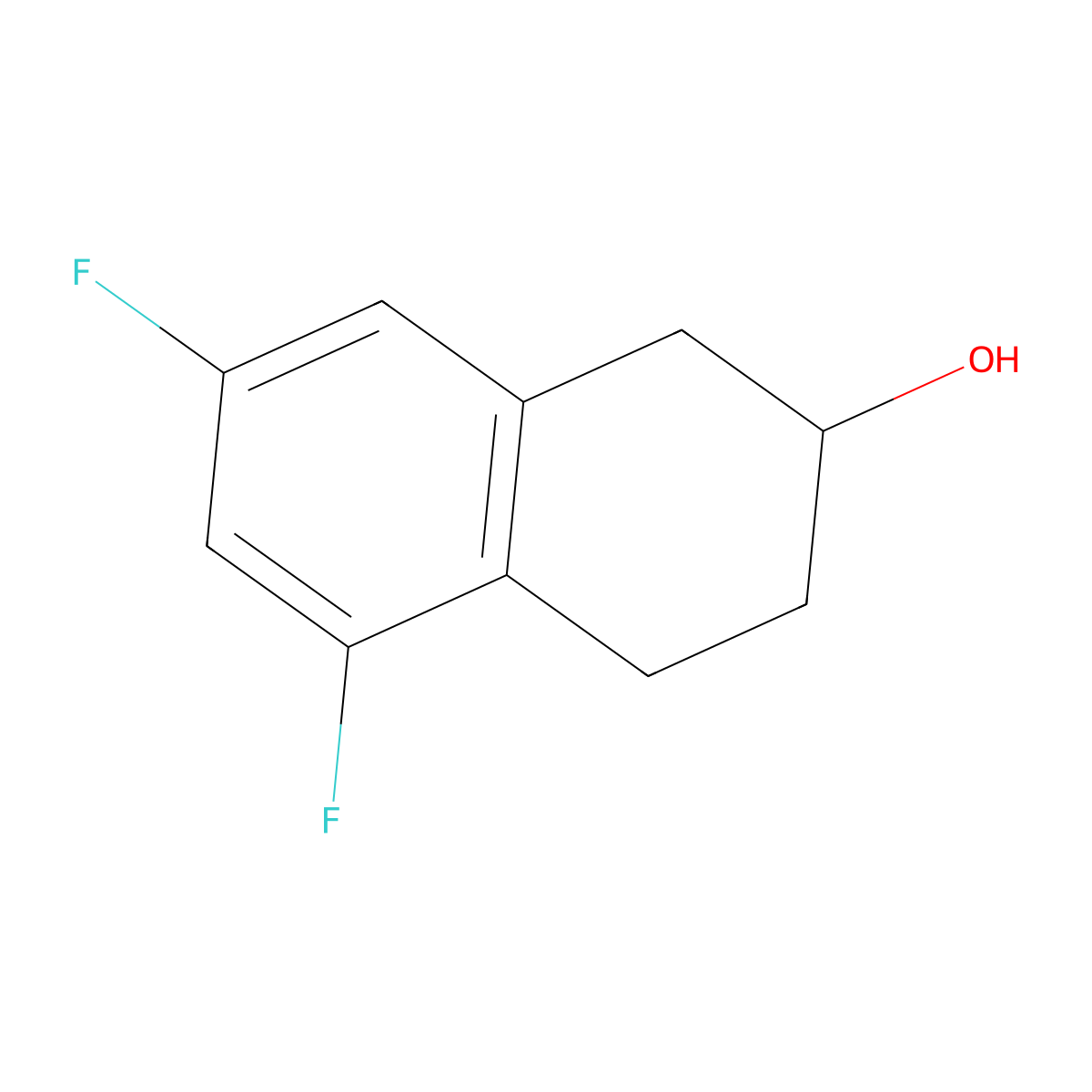 5,7-Difluoro-1,2,3,4-tetrahydronaphthalen-2-ol molecular structure, CAS 173996-22-0