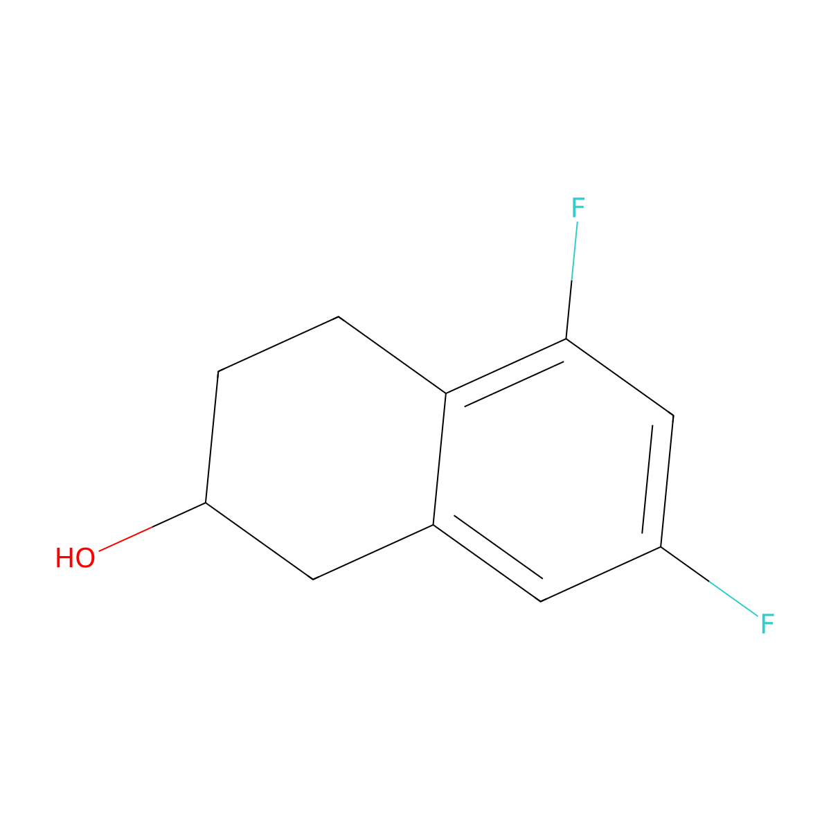 5,7-Difluoro-1,2,3,4-tetrahydronaphthalen-2-ol molecular structure, CAS 173996-22-0