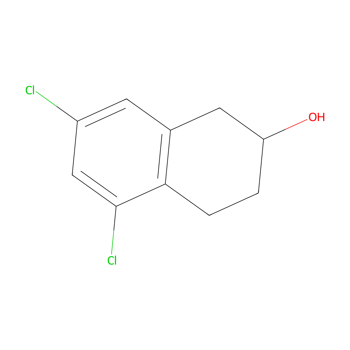 5,7-Dichloro-1,2,3,4-tetrahydronaphthalen-2-ol molecular structure, CAS 173996-32-2