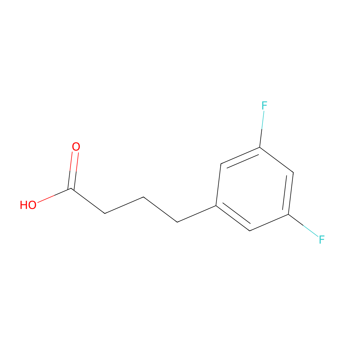 4-(3,5-Difluorophenyl)butanoic acid molecular structure, CAS 173998-54-4