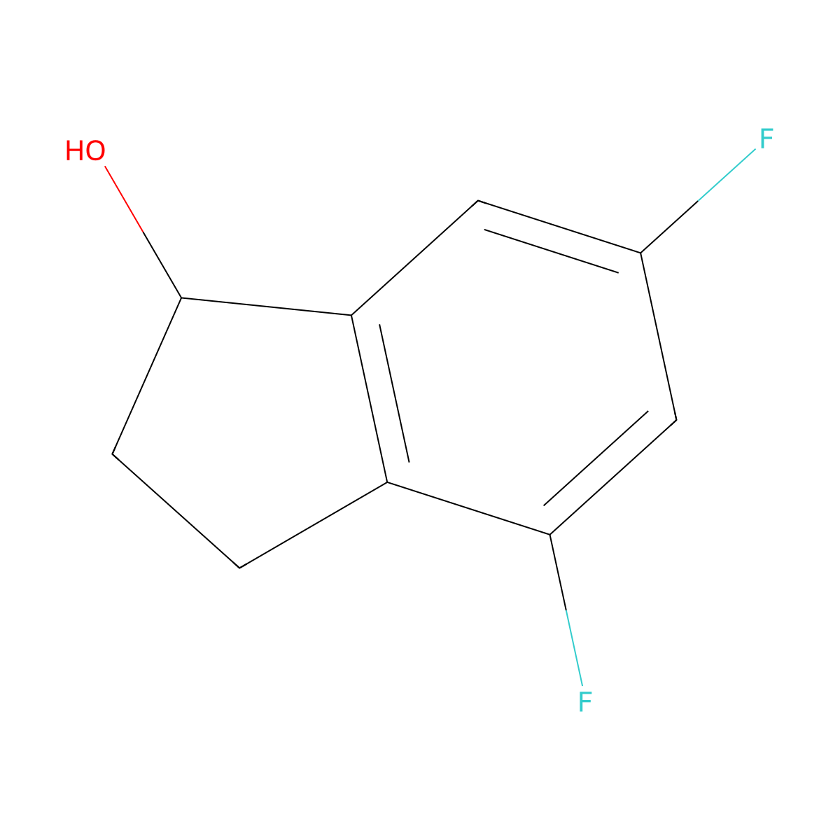 4,6-Difluoro-2,3-dihydro-1H-inden-1-ol molecular structure, CAS 173998-55-5