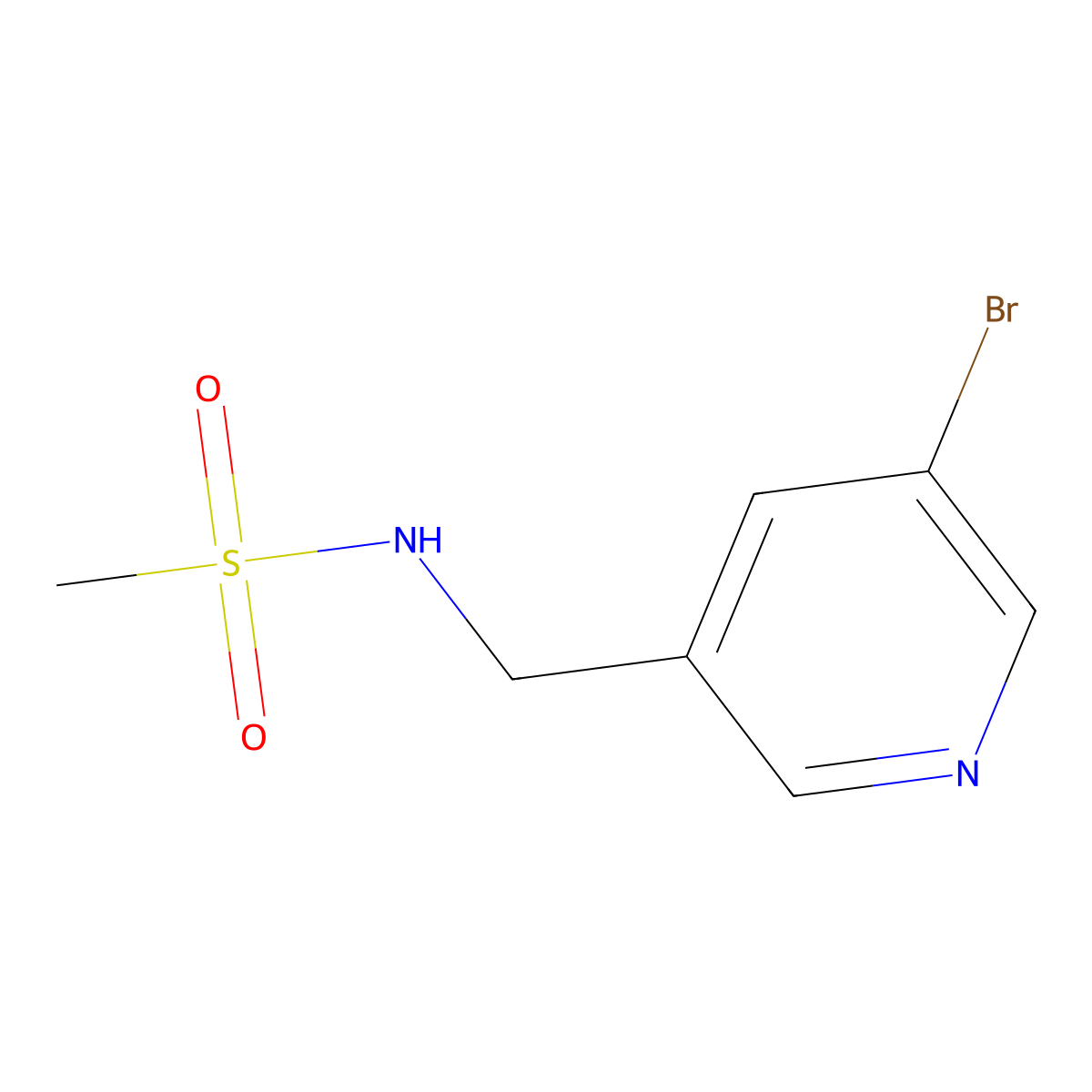 N-(5-bromo-pyridin-3-ylmethyl)-methanesulfonamide molecular structure, CAS 173999-05-8
