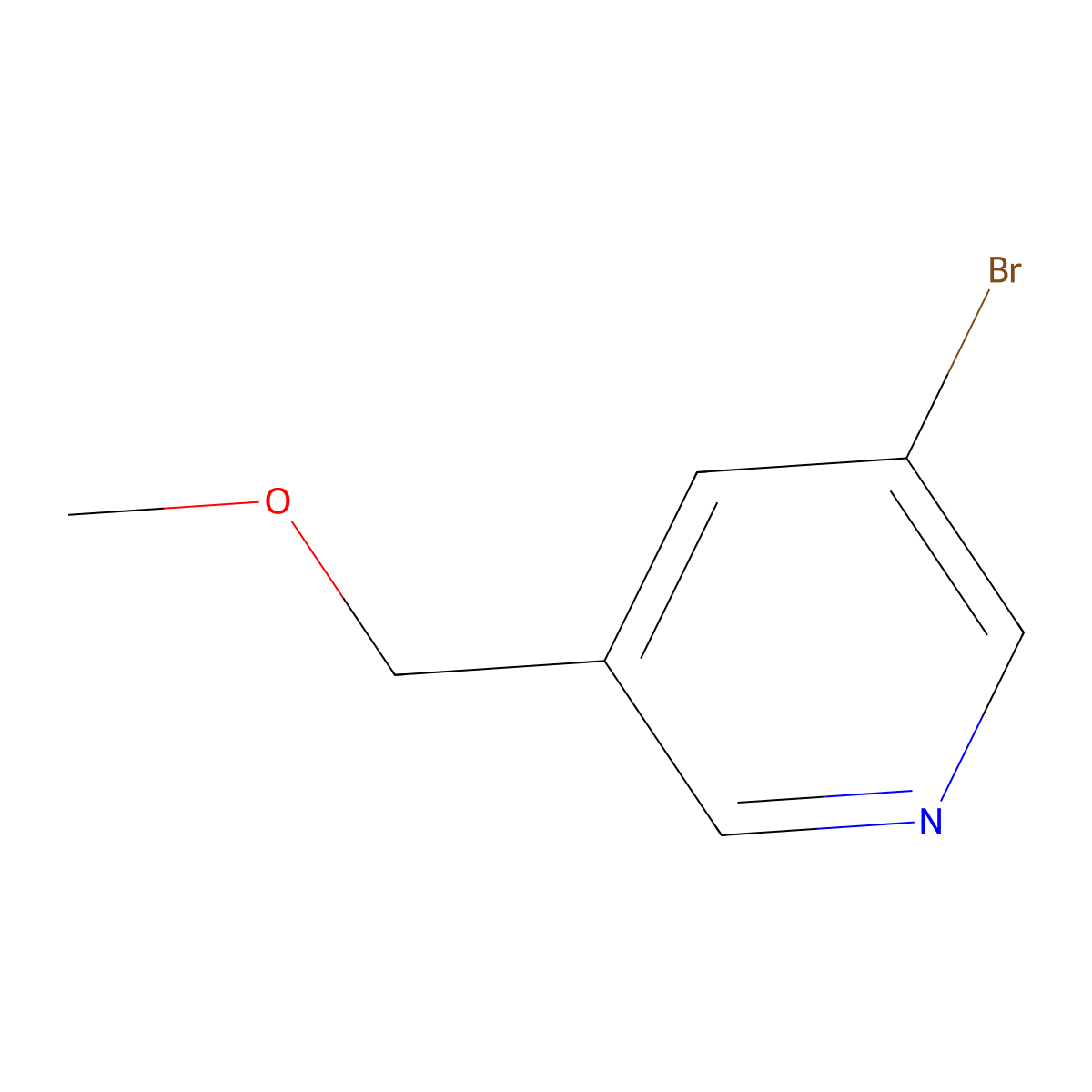 3-Bromo-5-(methoxymethyl)pyridine molecular structure, CAS 173999-17-2