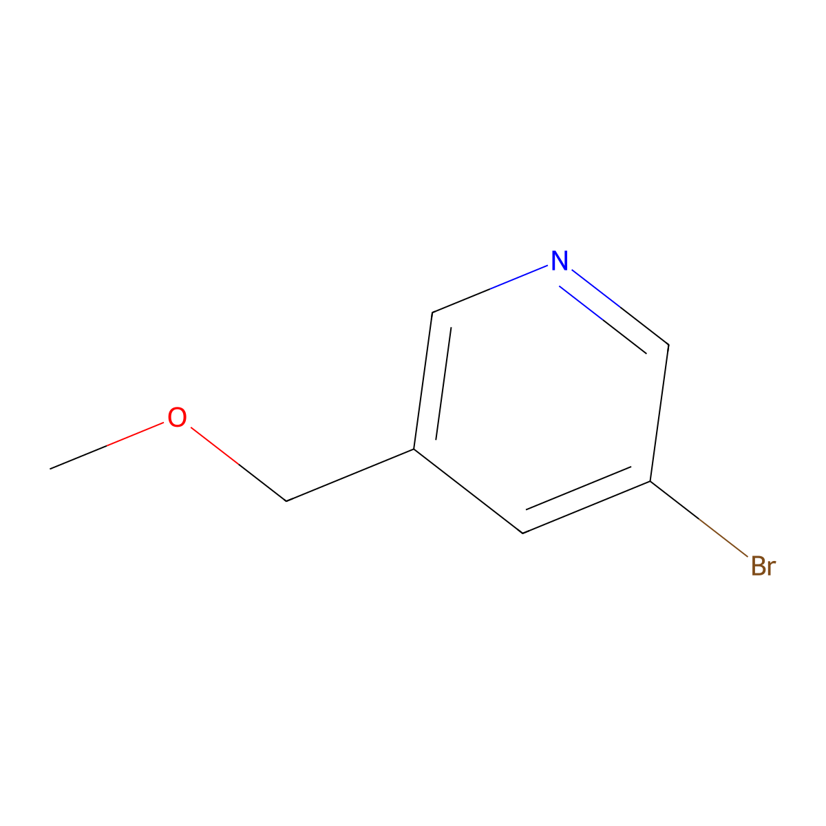 3-Bromo-5-(methoxymethyl)pyridine molecular structure, CAS 173999-17-2