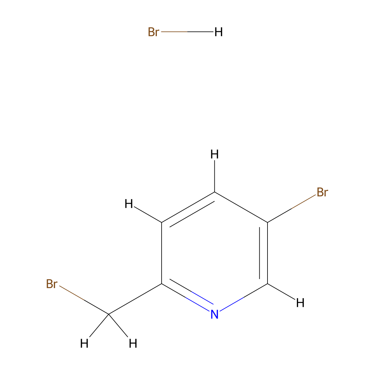 5-Bromo-2-(bromomethyl)pyridine hydrobromide molecular structure, CAS 173999-22-9