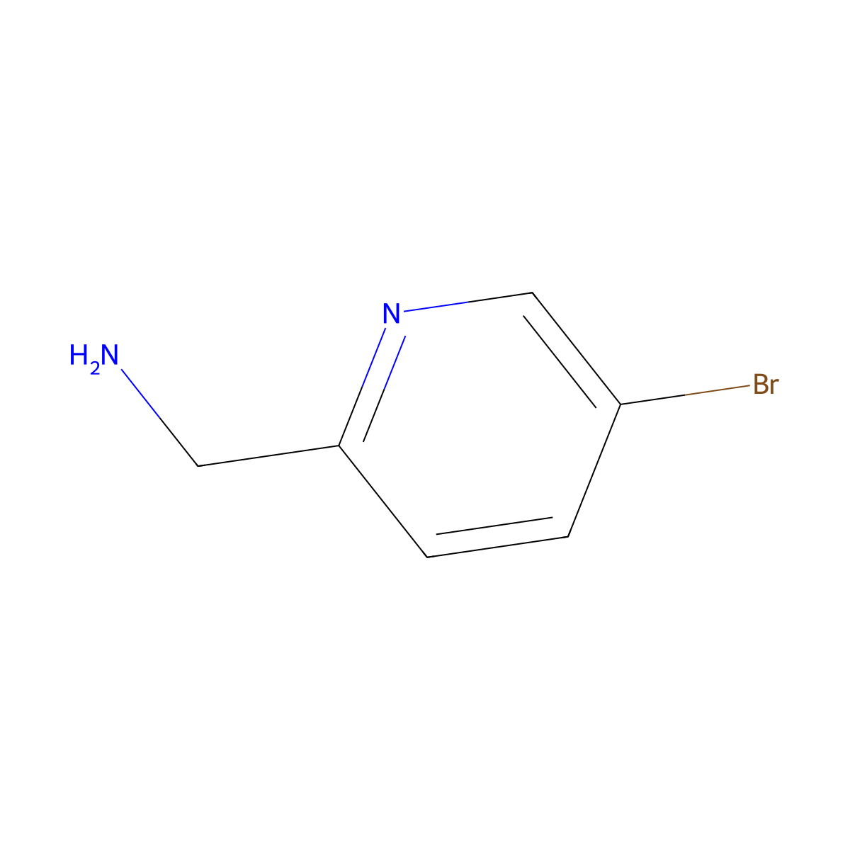 (5-Bromopyridin-2-yl)methanamine molecular structure, CAS 173999-23-0