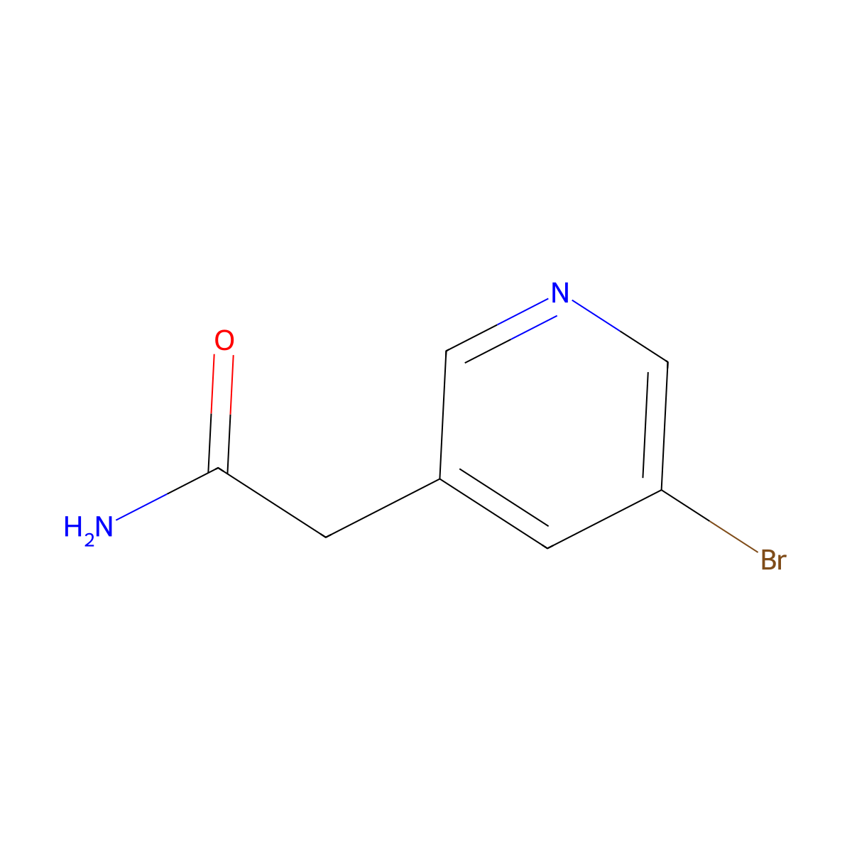 2-(5-Bromopyridin-3-yl)acetamide molecular structure, CAS 173999-43-4