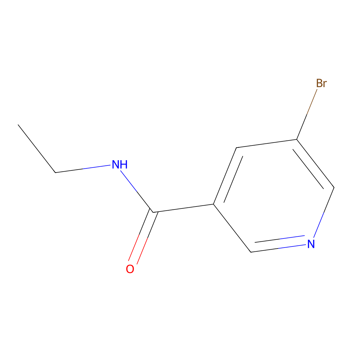 5-Bromo-N-ethylnicotinamide molecular structure, CAS 173999-48-9