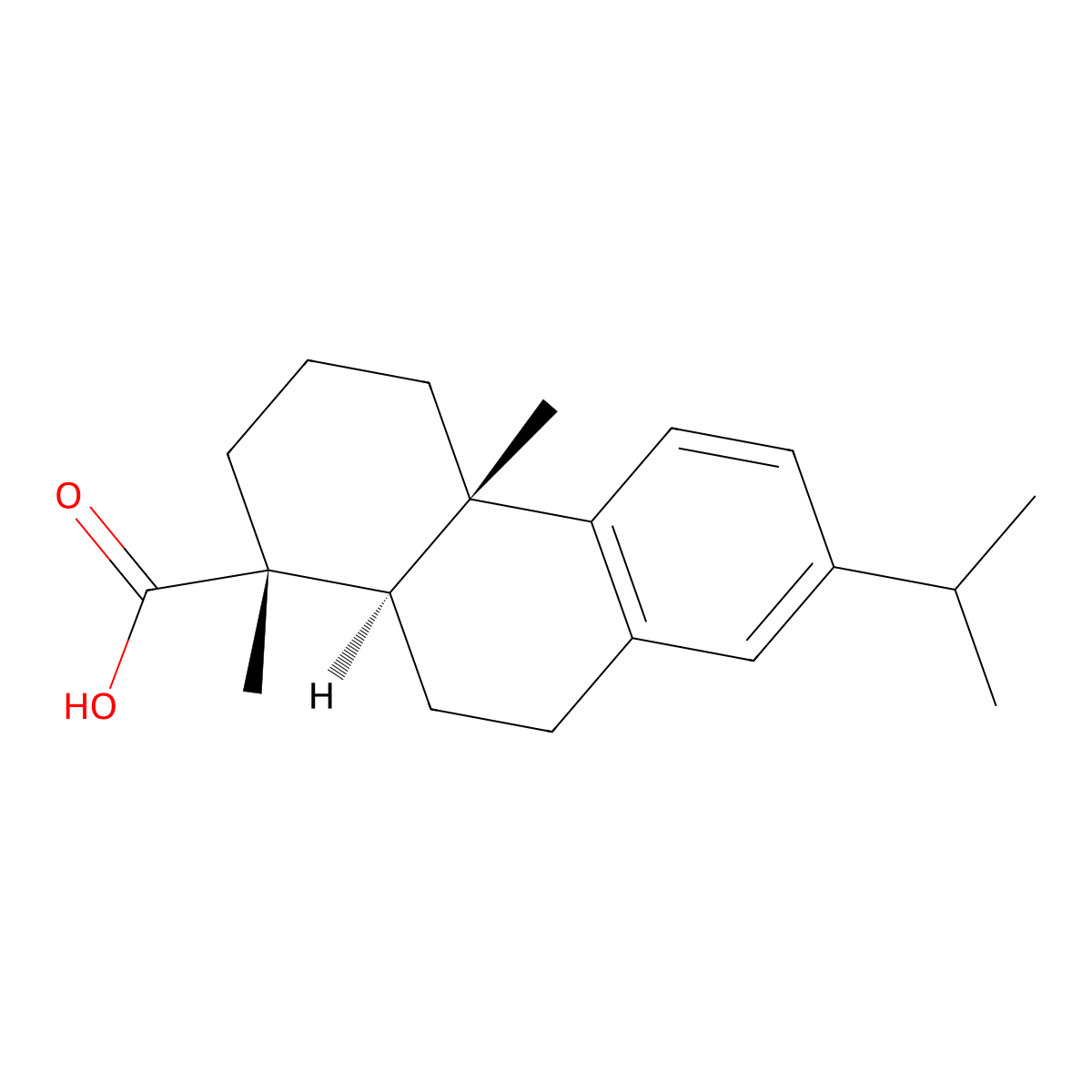 Dehydroabietic Acid molecular structure, CAS 1740-19-8
