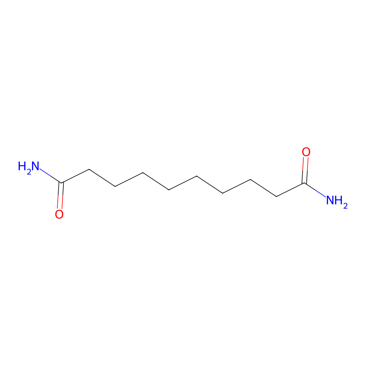 Sebacamide molecular structure, CAS 1740-54-1