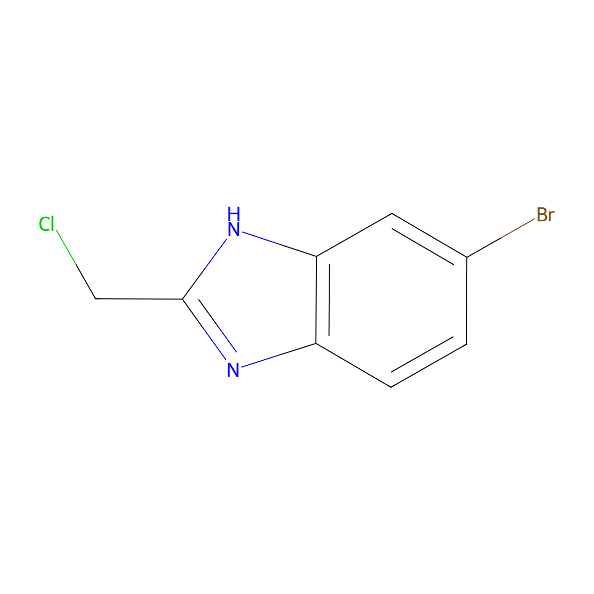 5-Bromo-2-chloromethyl-1H-benzoimidazole molecular structure, CAS 1740-88-1