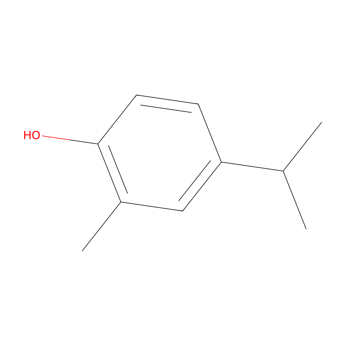 Isocarvacrol molecular structure, CAS 1740-97-2