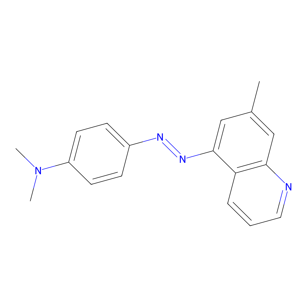 5-((p-(Dimethylamino)phenyl)azo)-7-methylquinoline molecular structure, CAS 17400-65-6