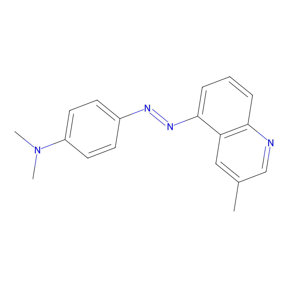 5-((p-(Dimethylamino)phenyl)azo)-3-methylquinoline molecular structure, CAS 17400-69-0