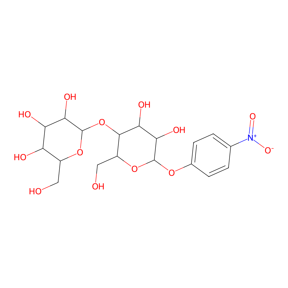 4-Nitrophenylmaltoside molecular structure, CAS 17400-77-0