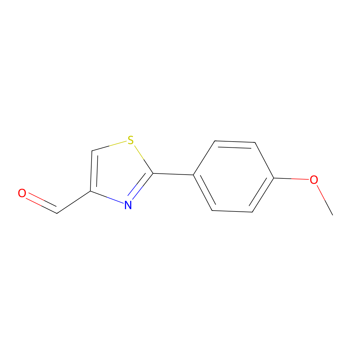 2-(4-Methoxyphenyl)-1,3-thiazole-4-carbaldehyde molecular structure, CAS 174006-71-4
