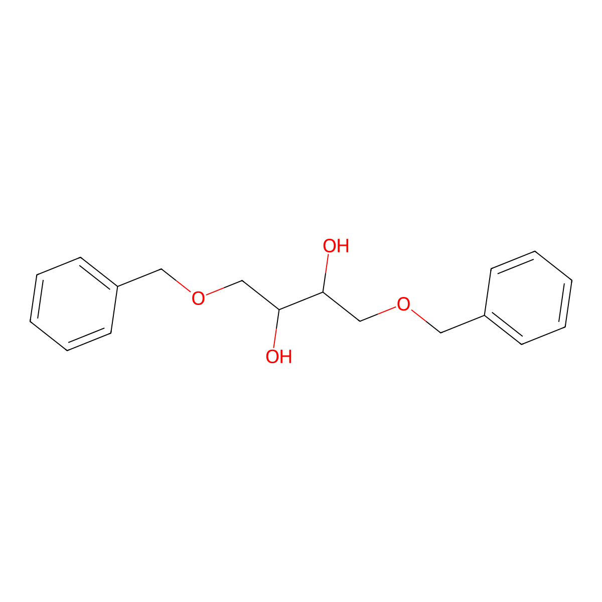 (-)-1,4-Di-O-benzyl-L-threitol molecular structure, CAS 17401-06-8