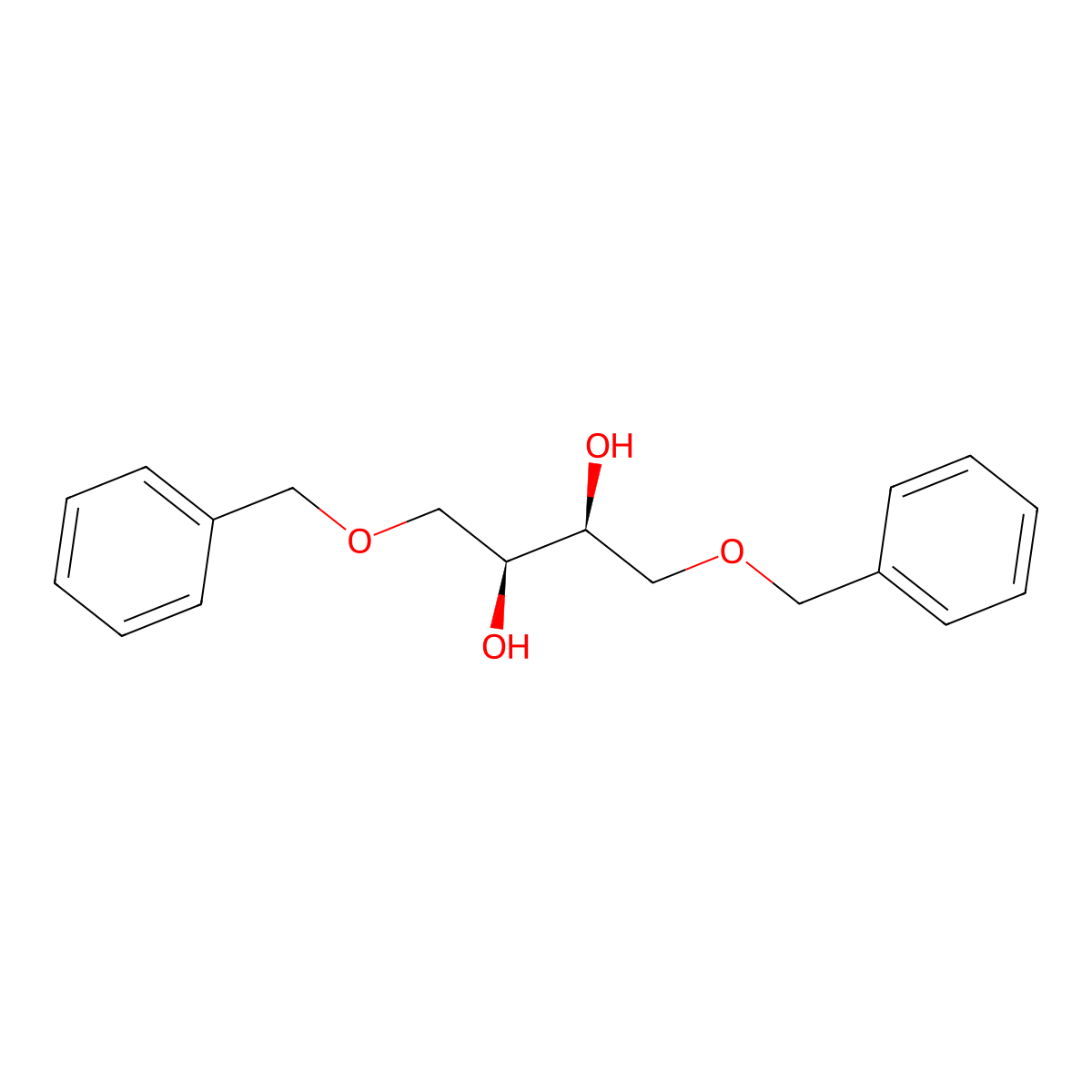 (-)-1,4-Di-O-benzyl-L-threitol molecular structure, CAS 17401-06-8
