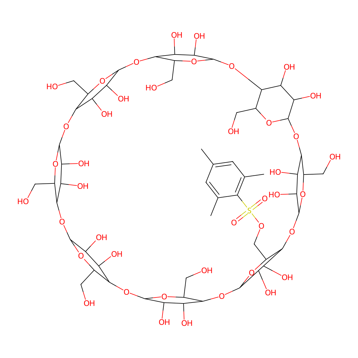 Mono-6-O-mesitylenesulfonyl-gamma-cyclodextrin molecular structure, CAS 174010-62-9