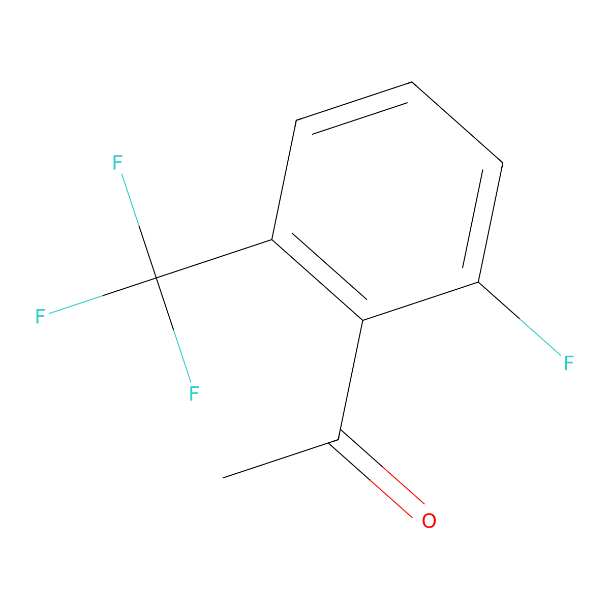 2'-Fluoro-6'-(trifluoromethyl)acetophenone molecular structure, CAS 174013-29-7