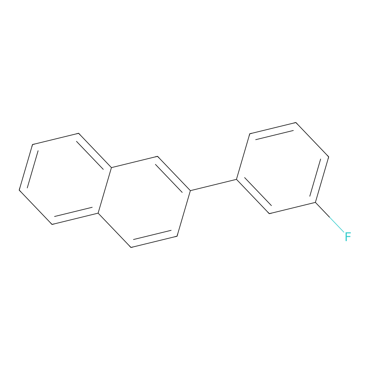 2-(3-Fluorophenyl)naphthalene molecular structure, CAS 174018-64-5