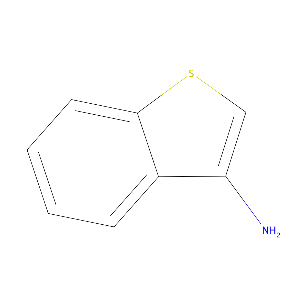 1-Benzothiophen-3-amine molecular structure, CAS 17402-82-3
