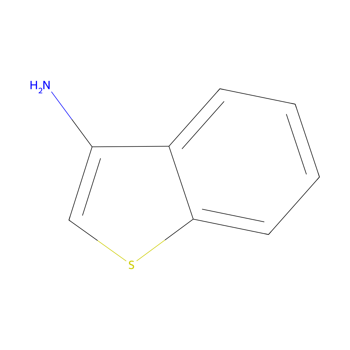 1-Benzothiophen-3-amine molecular structure, CAS 17402-82-3